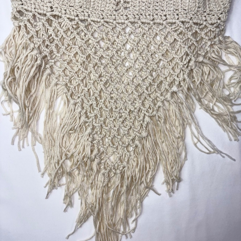 Vivid Crochet Fringe Halter Top Festival Rave Beach Summer Boho Chic - Picture 4 of 5